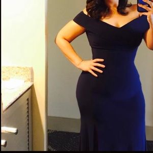 Night way collections dress - navy blue - long